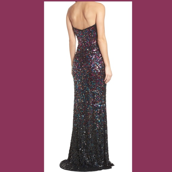 MAC DUGGAL SEQUIN BUSTIER GOWN - Picture 2 of 5